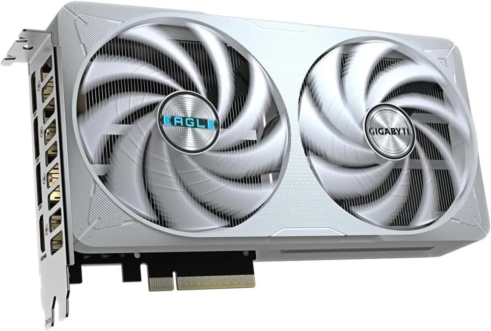 بطاقة رسومات جيفورس RTX 5060 Ti ايجل او سي ايس 16G - 16GB GDDR7، 128 بت، منفذ PCI-E 5.0، 2617MHz، 3 × منفذ عرض، 1 × HDMI، GV-N506TEAGLEOC ICE-16GD من جيجابايت