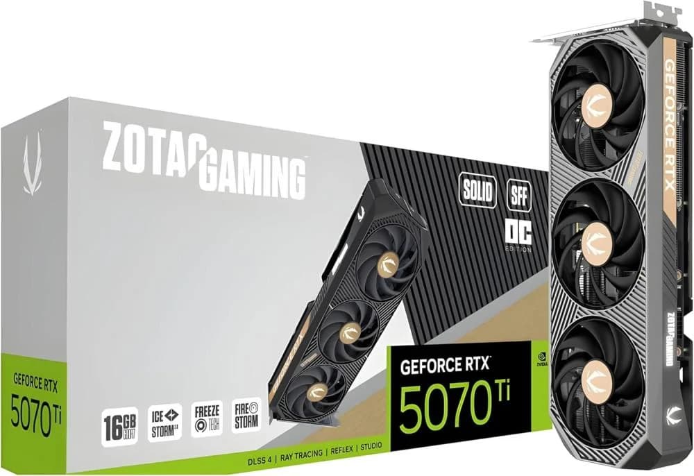 بطاقة رسومات جيفورس RTX 5070 Ti سوليد كور او سي GDDR7 للألعاب من زوتاك